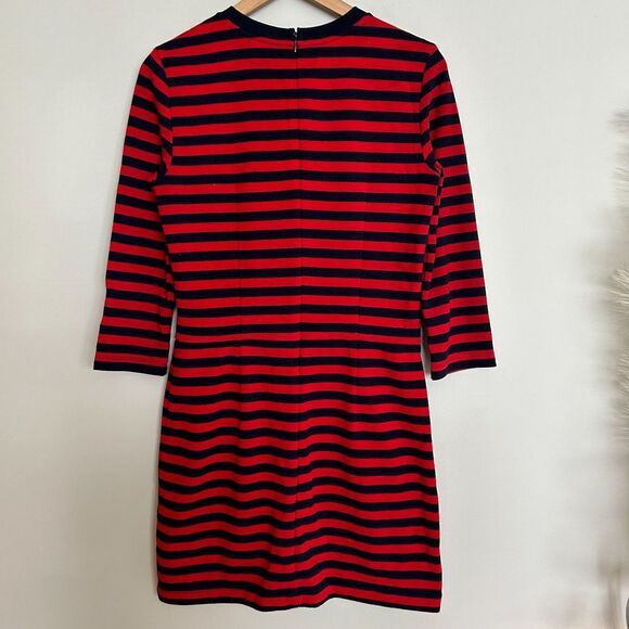 Gap Red Navy Striped Dress w Pockets - Picture 9 of 11